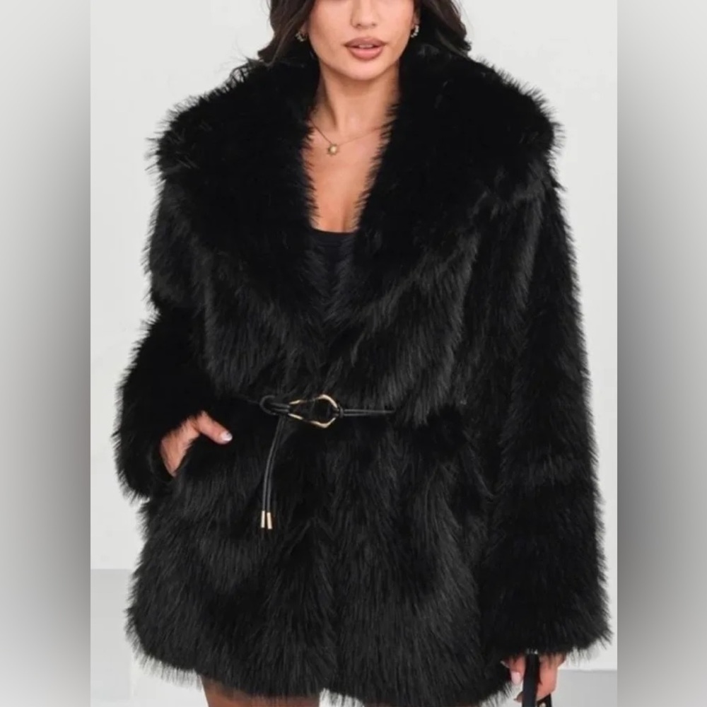 NET! ZARA FAUX BLETED‎ COAT